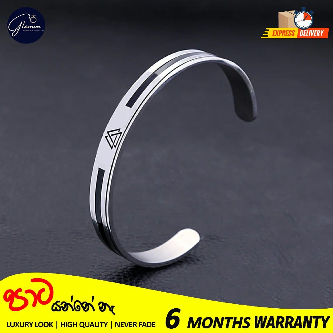 Mens Bangle Vikings Logo Cuff Silver Bracelet For Men 316L Stainless Steel Oval Shape Bangle For Boys Adjustable Mens Bracelet