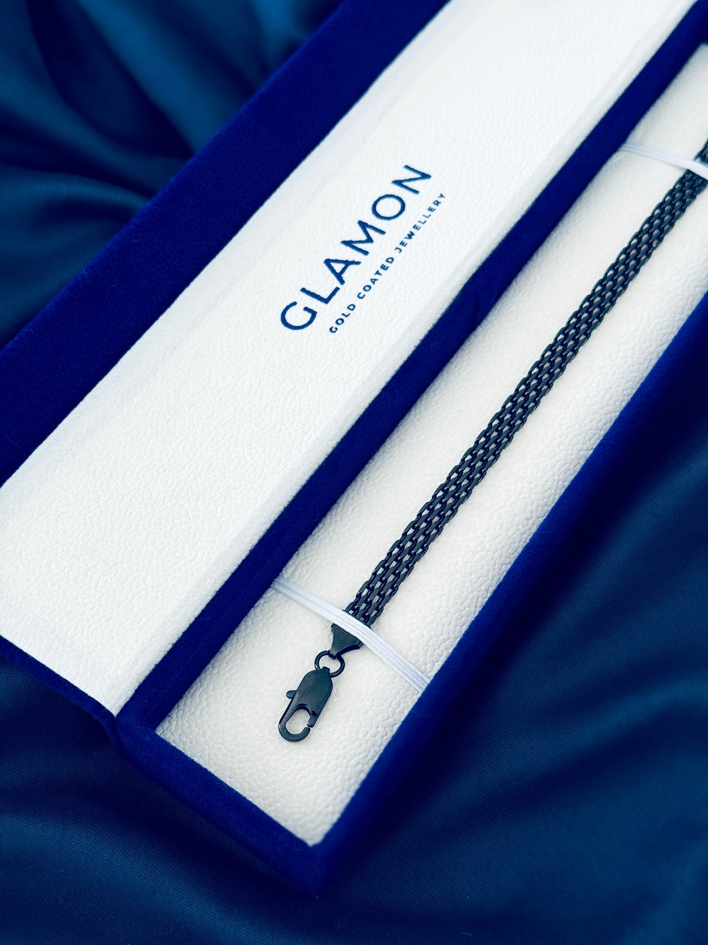 Glamon Astra Mesh Bracelet – 6mm Black Stainless Steel Bracelet for Men | Waterproof & High Quality