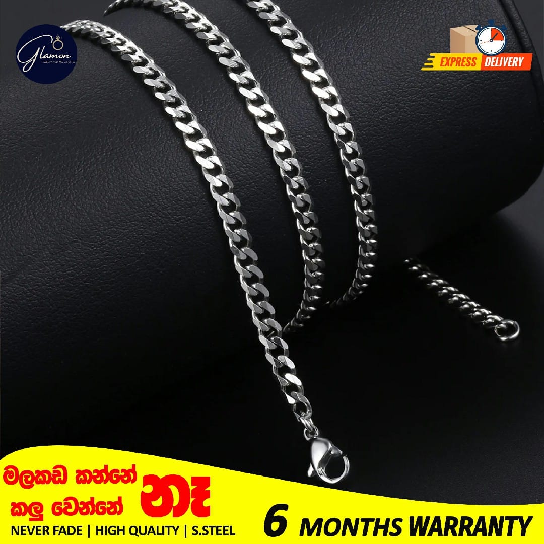 Stainless Steel Cuban Link Necklace For Men Women High Quality Waterproof Necklace