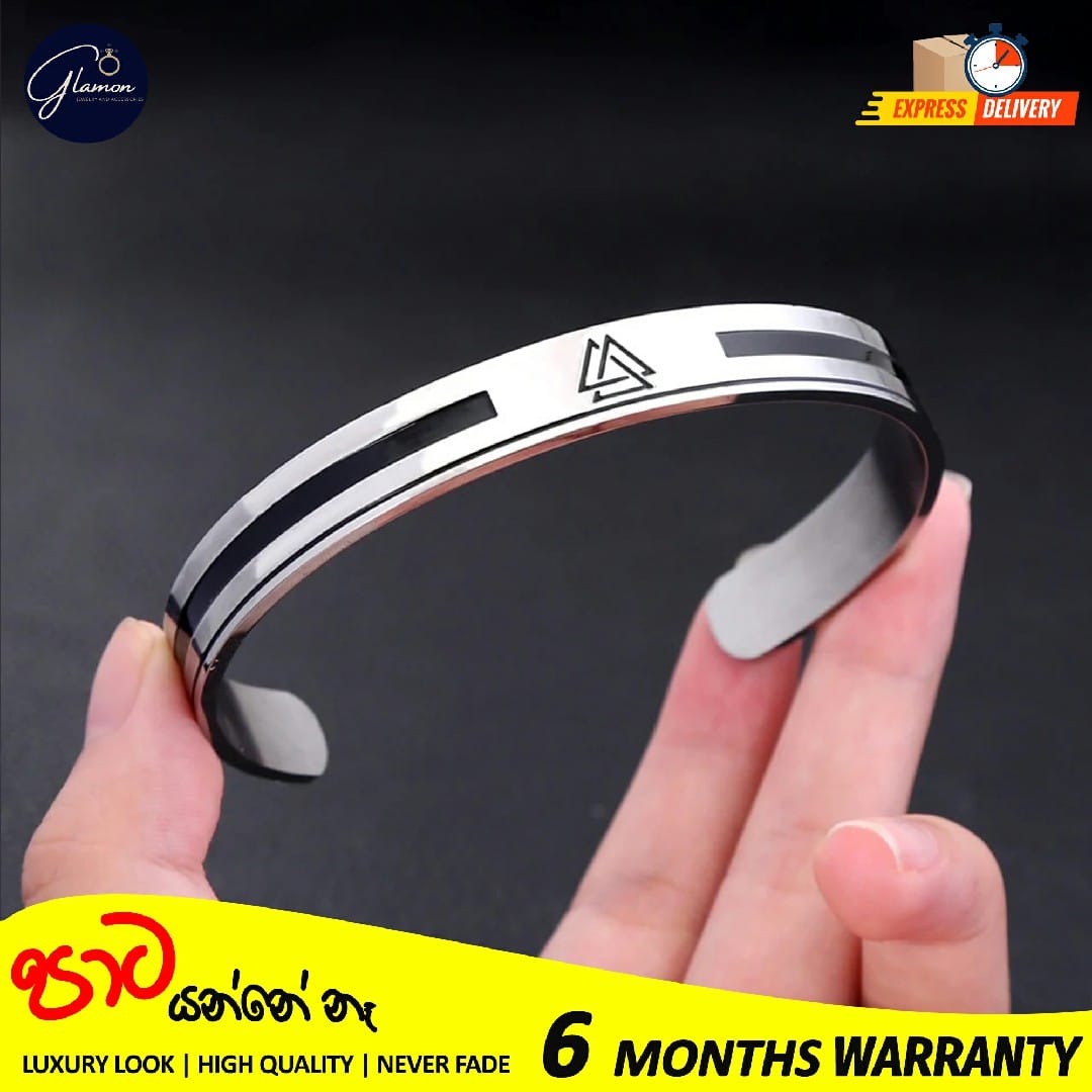 Mens Bangle Vikings Logo Cuff Silver Bracelet For Men 316L Stainless Steel Oval Shape Bangle For Boys Adjustable Mens Bracelet
