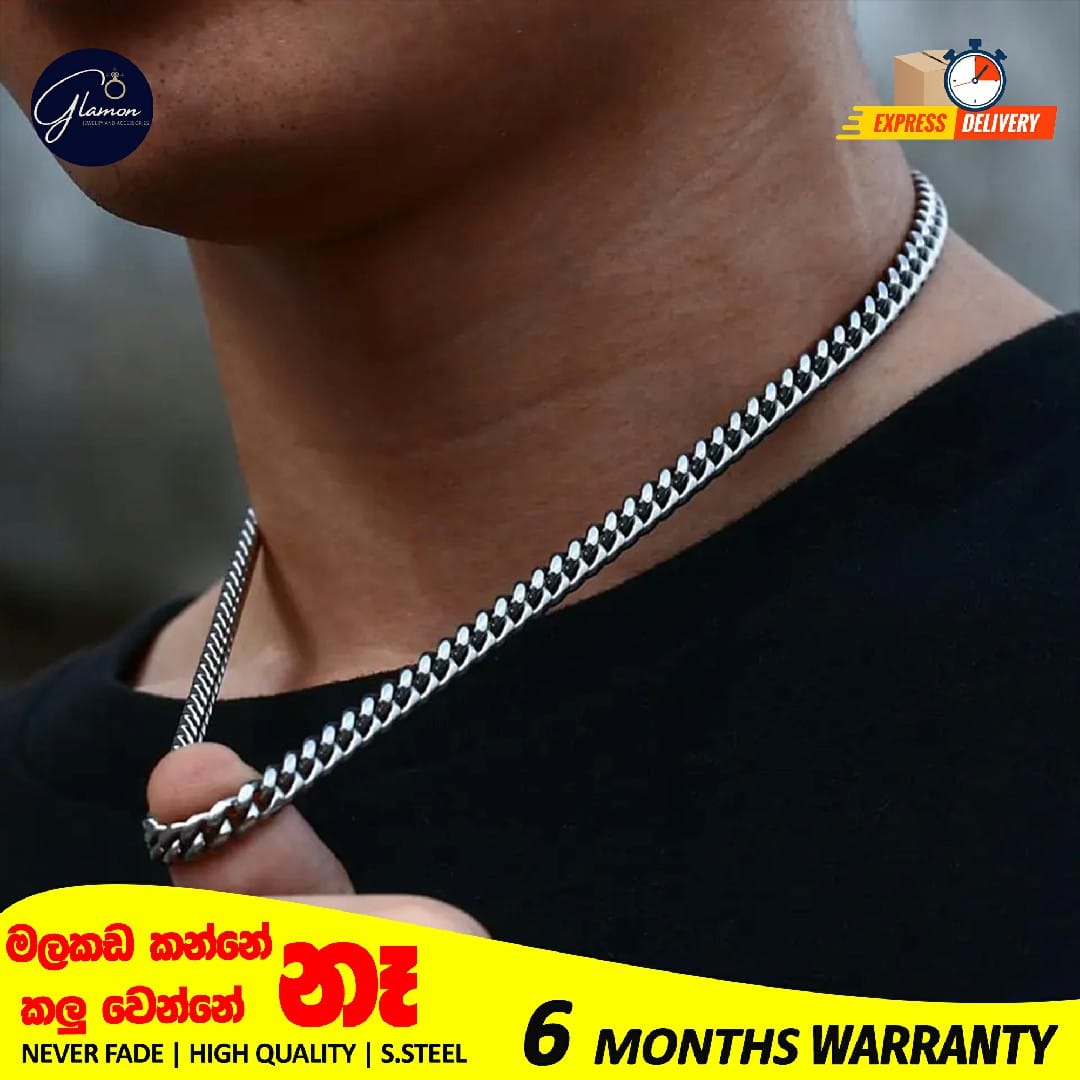 Stainless Steel Cuban Link Necklace For Men Women High Quality Waterproof Necklace