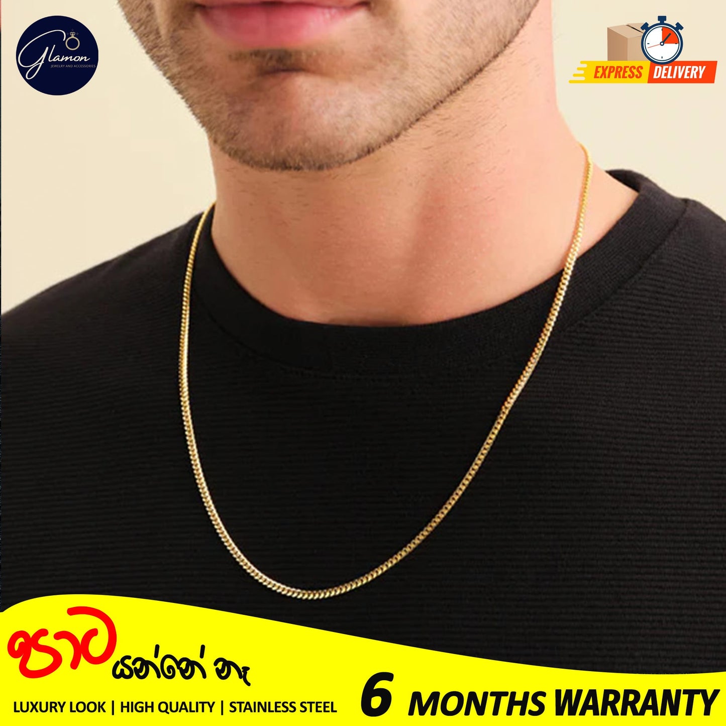 3mm Stainless Steel High Quality Gold Color Cuban Link Chain Necklace For Men Women Waterproof Boys Chain