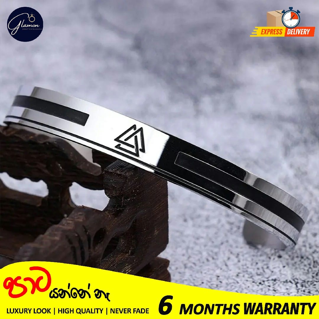 Mens Bangle Vikings Logo Cuff Silver Bracelet For Men 316L Stainless Steel Oval Shape Bangle For Boys Adjustable Mens Bracelet