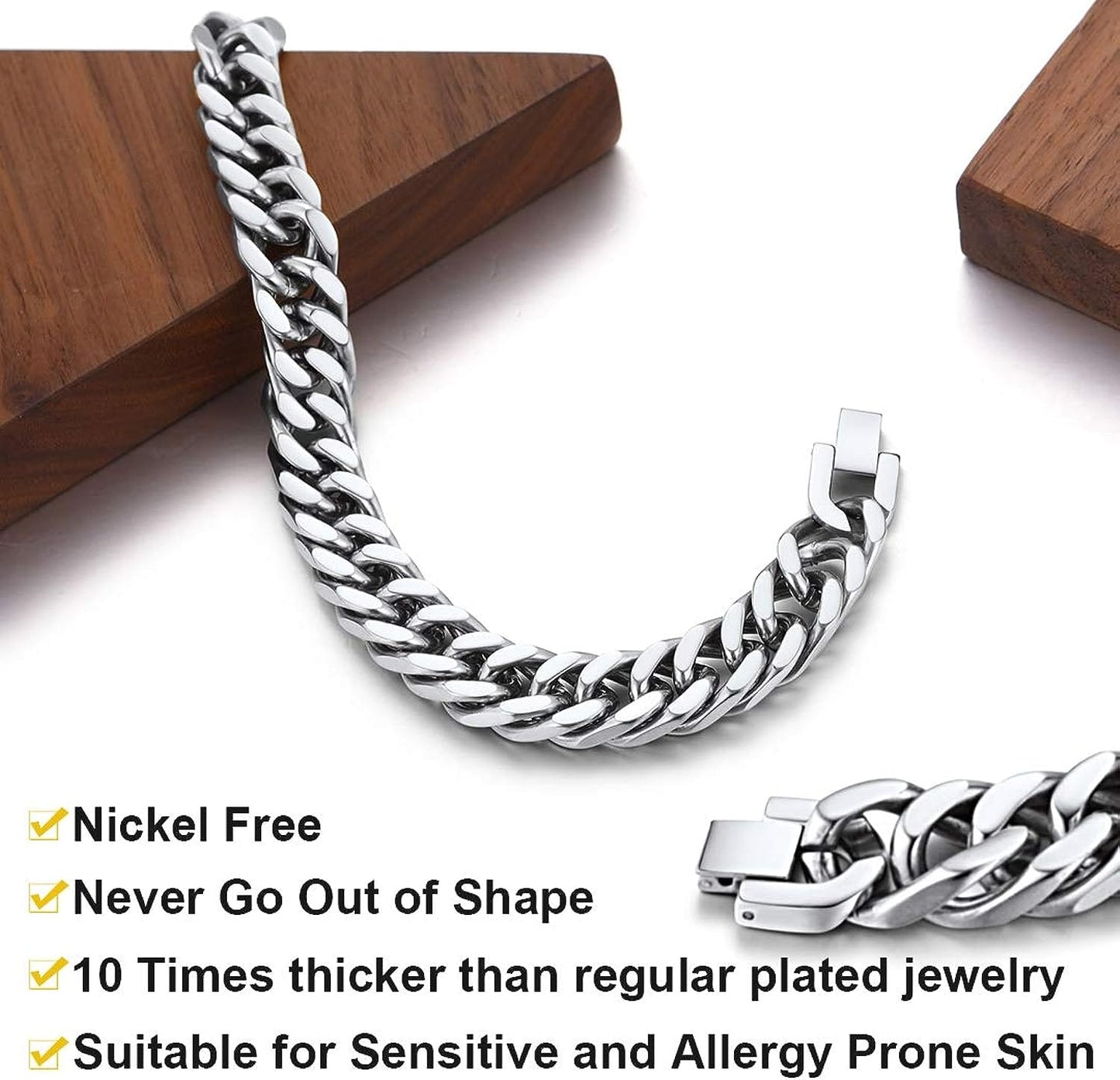 Glamon 8mm High quality Never Fade Waterproof Bracelet For Men