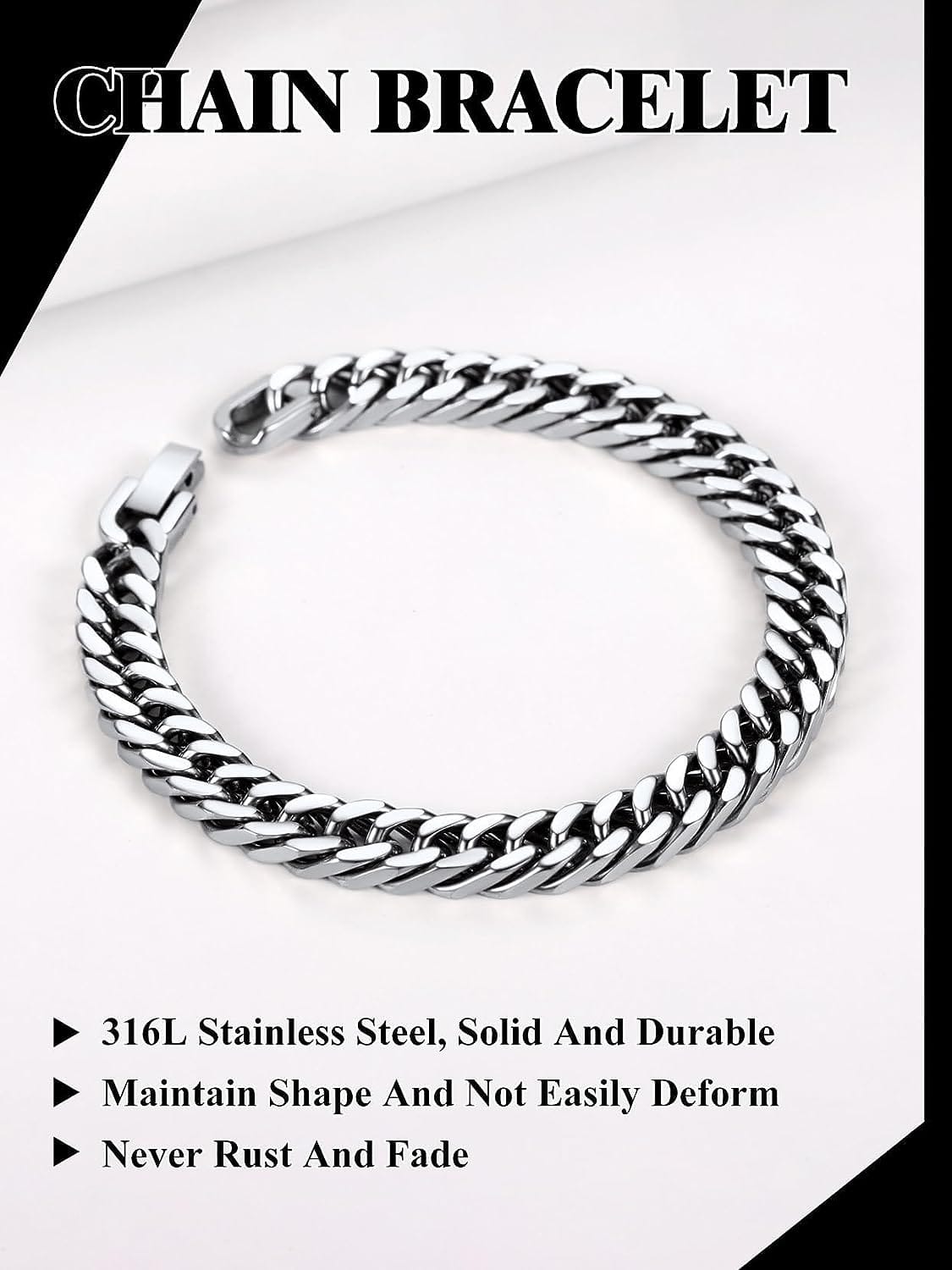Glamon 8mm High quality Never Fade Waterproof Bracelet For Men