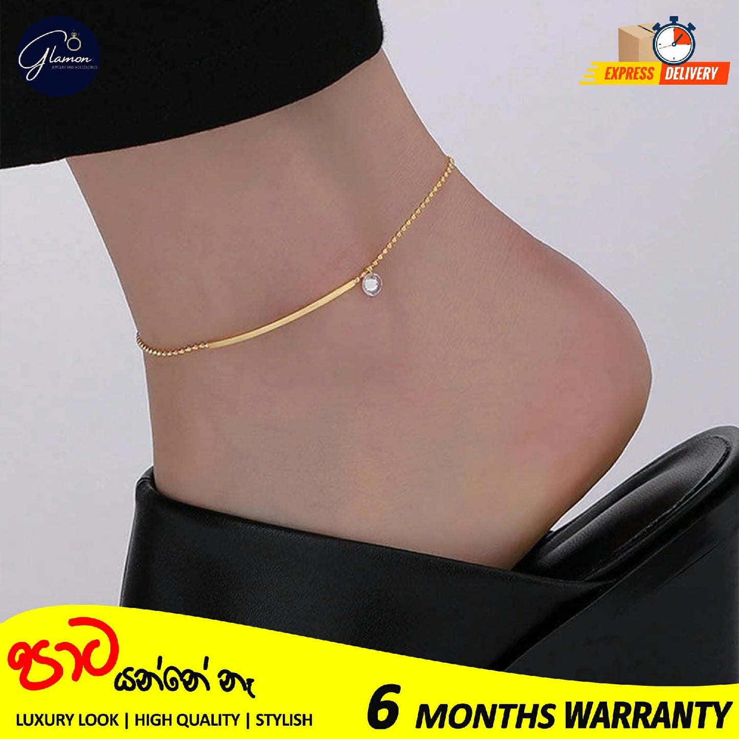Luxury Design High-End Jewelery Zircon Ankle Charm Gold Plated Ankle Bracelets for Women Stainless Steel Beaded Leg Chain Girls Beach Accessories