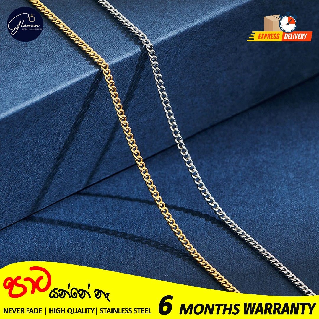 2mm Stainless Steel Cuban Link Chain Necklace for Men and Women High Quality Silver/Gold chain for men necklace