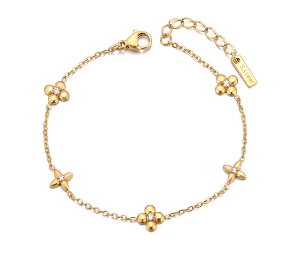 Glamon Soft Blossom Bracelet for Girls – Luxury Gold Coated Waterproof High End Bracelet Premium Gift for Her