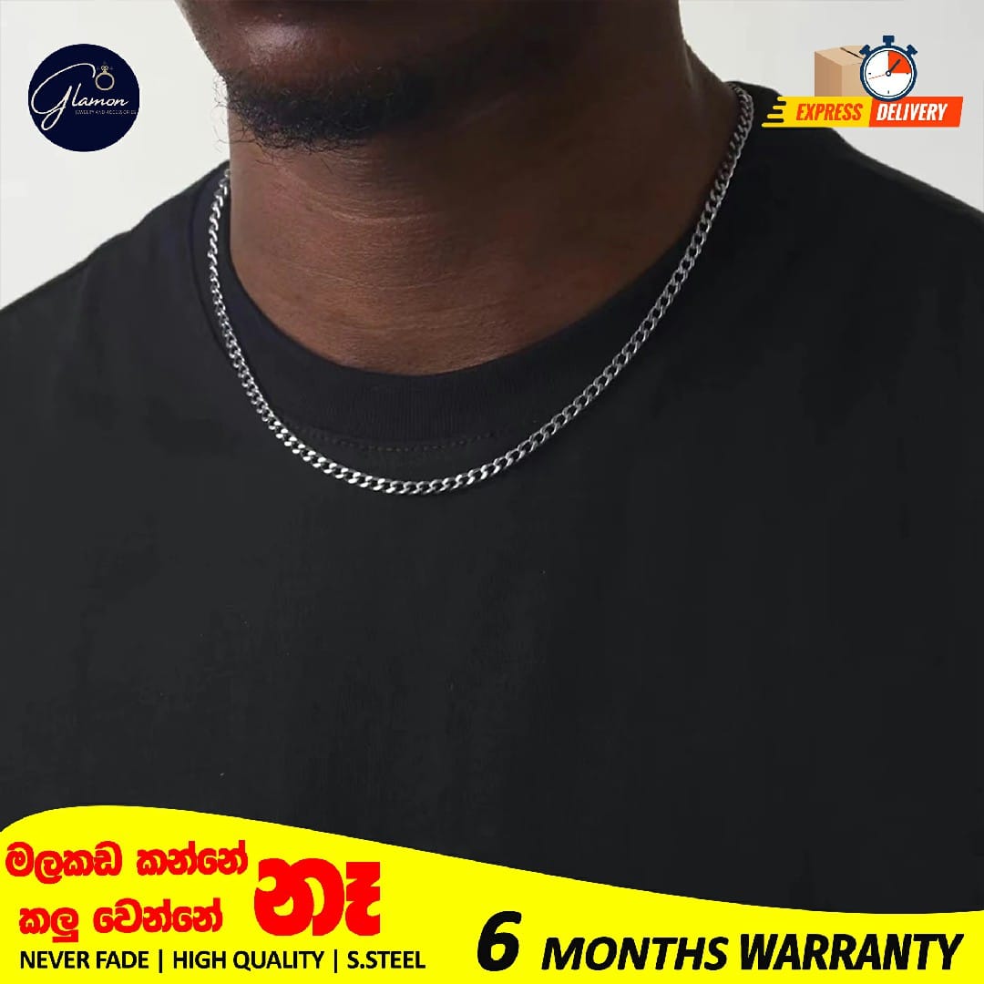 Stainless Steel Cuban Link Necklace For Men Women High Quality Waterproof Necklace