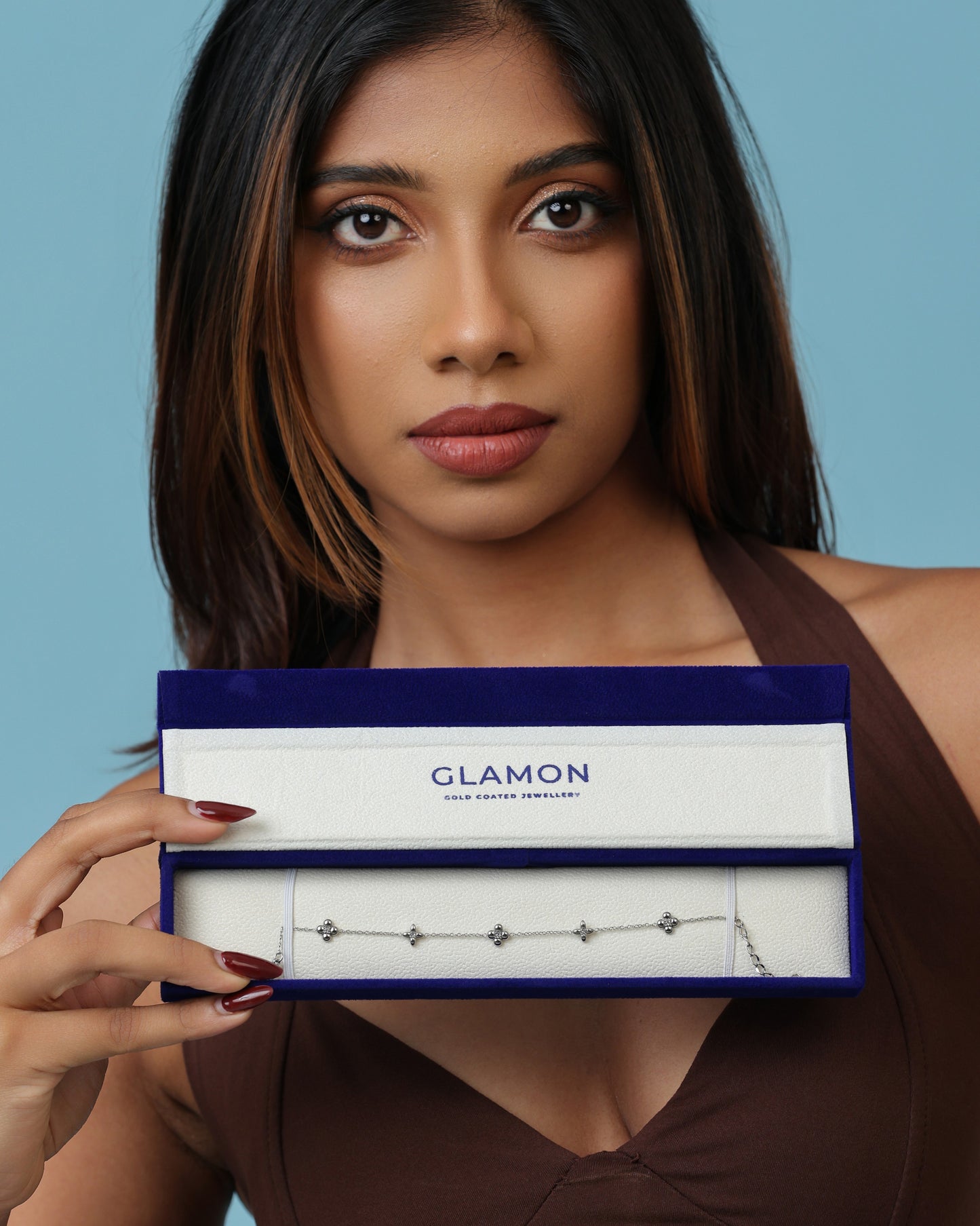 Glamon Soft Blossom Bracelet – 316L Stainless Steel Silver Bracelet for Girls | Waterproof High Quality
