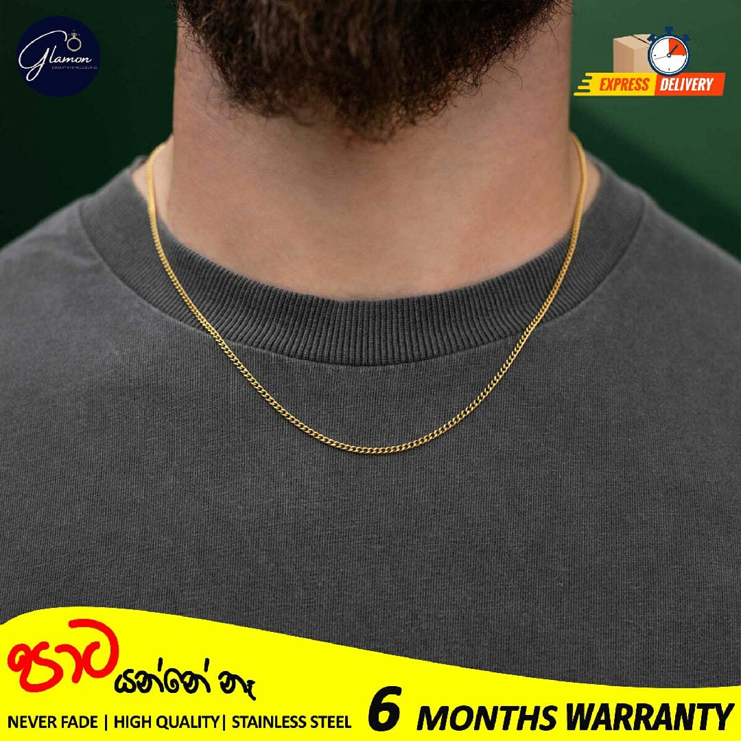 2mm Stainless Steel Cuban Link Chain Necklace for Men and Women High Quality Silver/Gold chain for men necklace