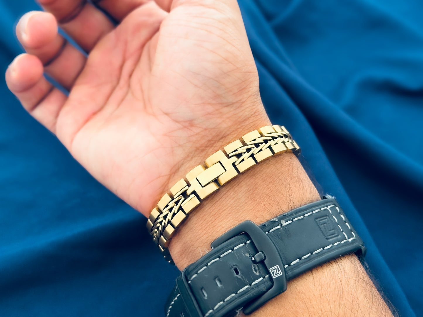 Titan Weave Bracelet - Gold Coated