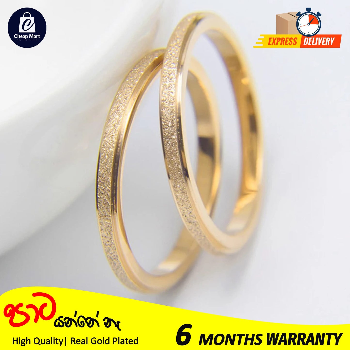 High Quality Fashion Simple Matte Gold Color Stainless Steel Women Ring