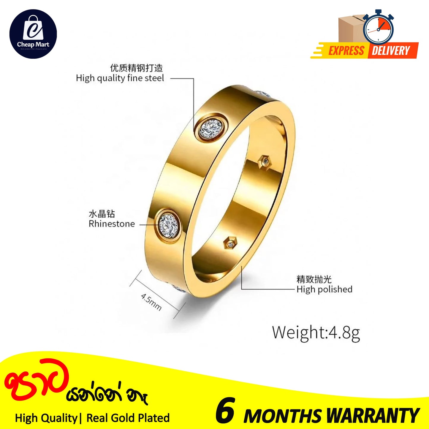 Luxury Stainless Steel Cubic Zirconia Love Friendship Rings For Girls