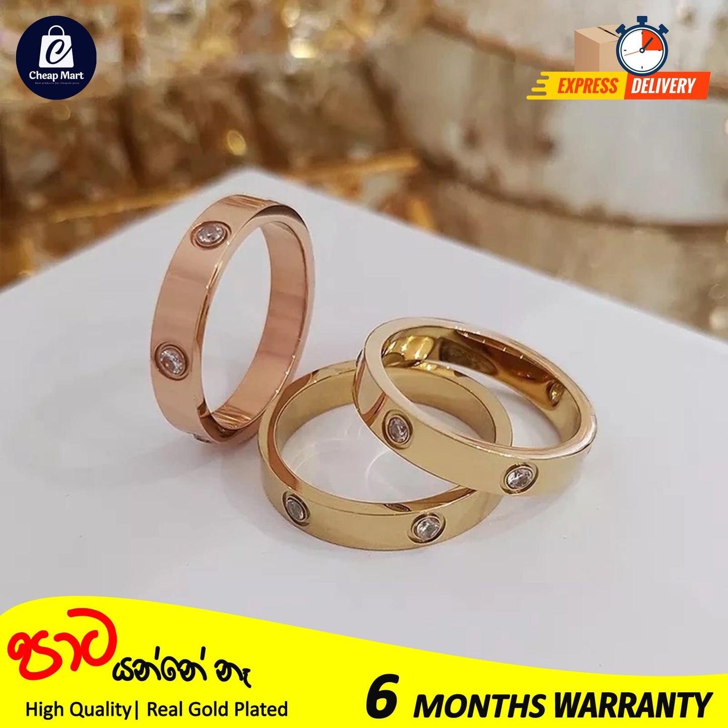 Luxury Stainless Steel Cubic Zirconia Love Friendship Rings For Girls