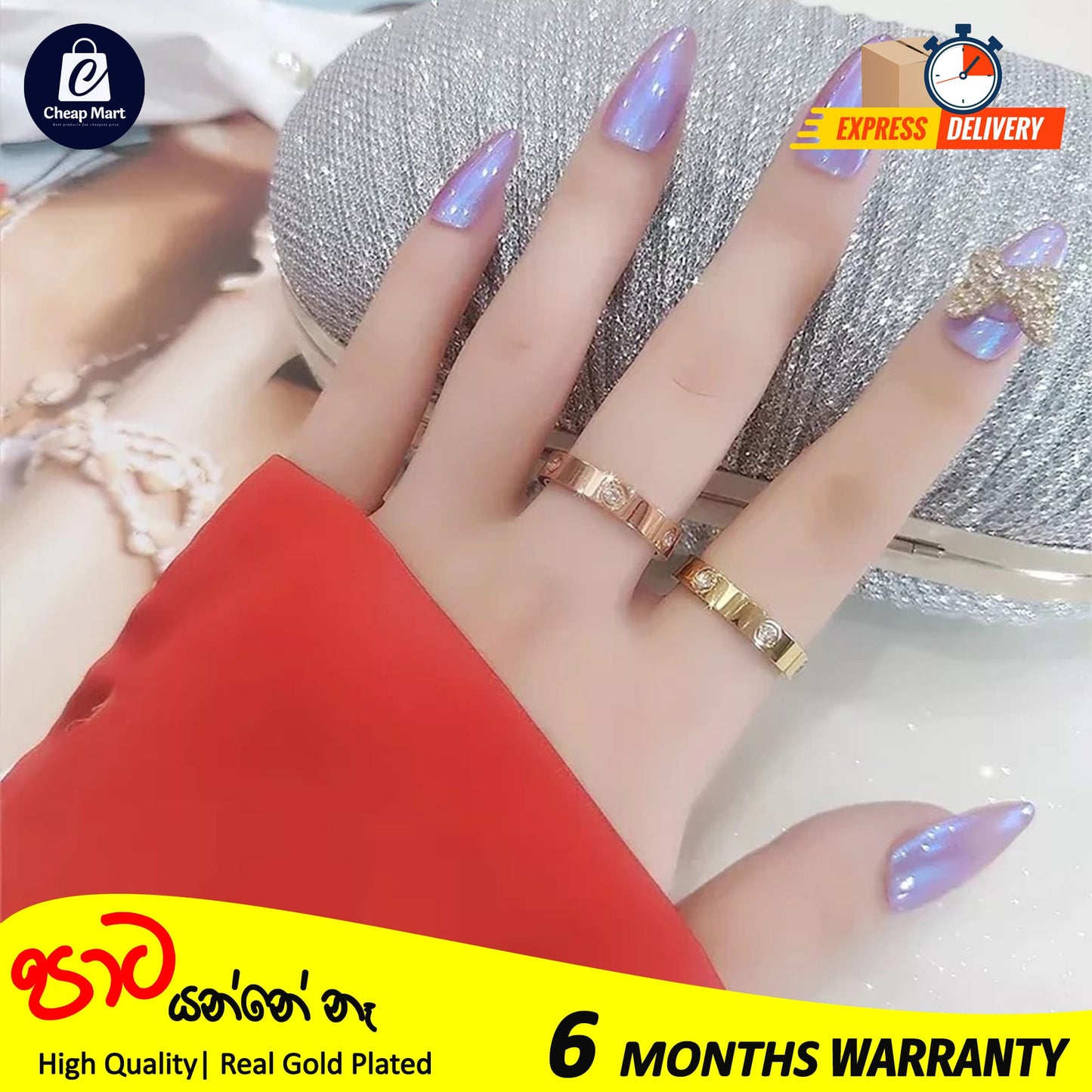 Luxury Stainless Steel Cubic Zirconia Love Friendship Rings For Girls