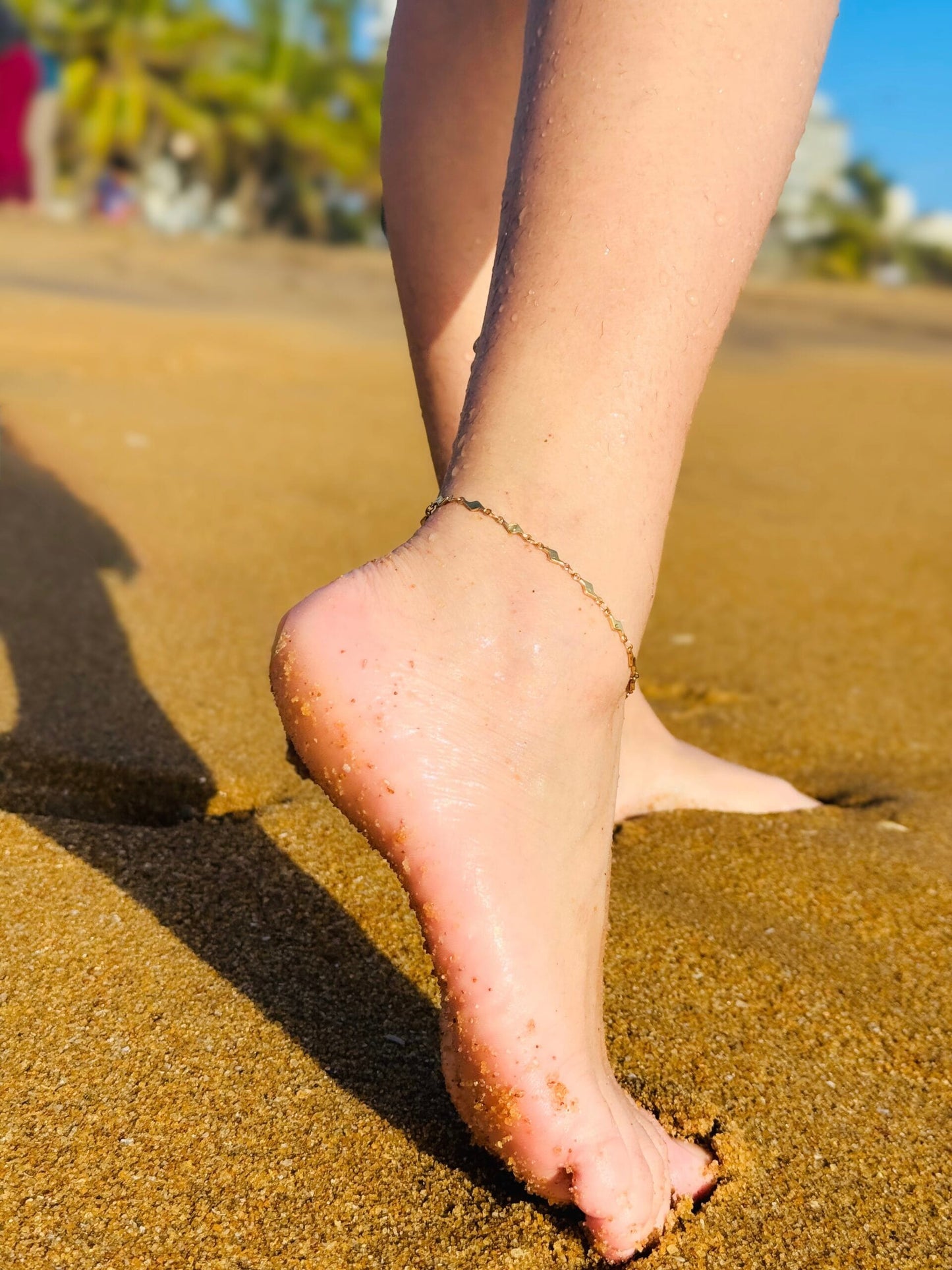 Glamon Flash Anklet For Girls High Quality Beach Wear Leg Chain Waterproof