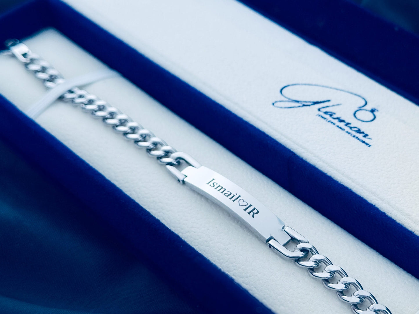 Name Bracelet For Boys - Latest Design - High Quality Finishing - SILVER - Gift For Men