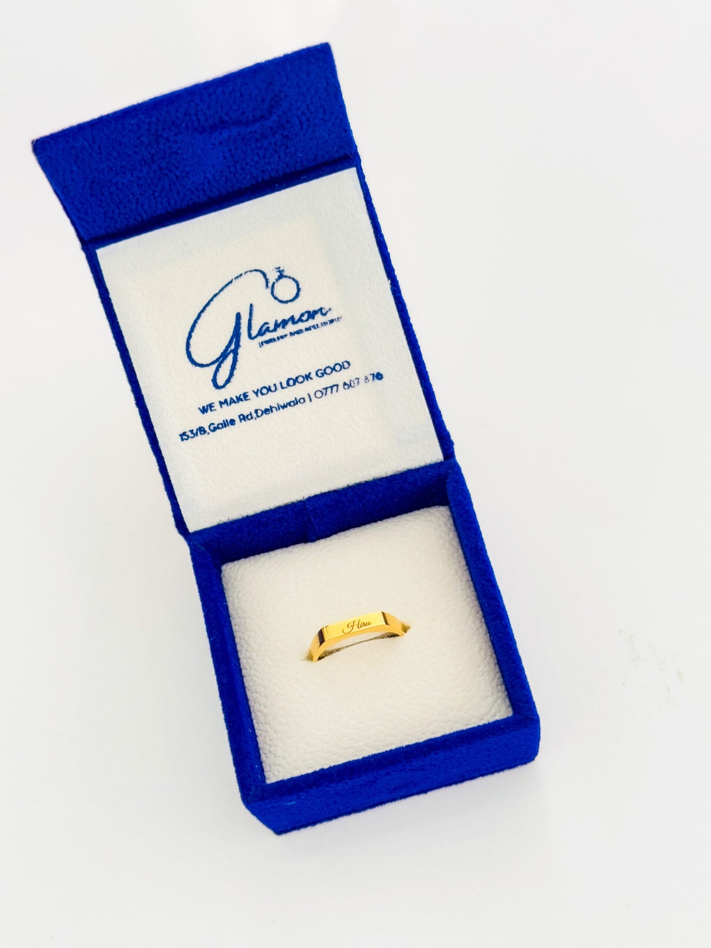 Glamon Name Engraved Customized Ring For Girlfriend Gift High Quality -GOLD