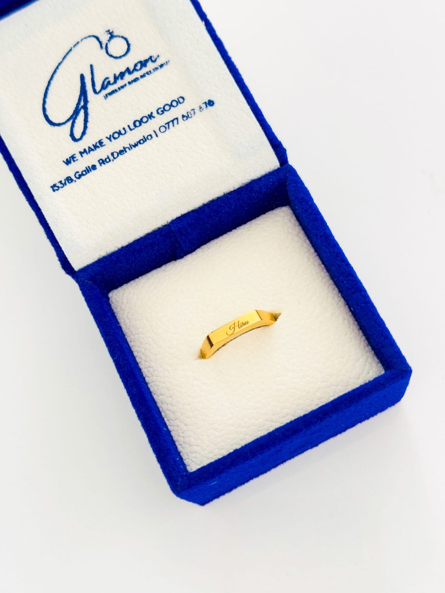 Glamon Name Engraved Customized Ring For Girlfriend Gift High Quality -GOLD