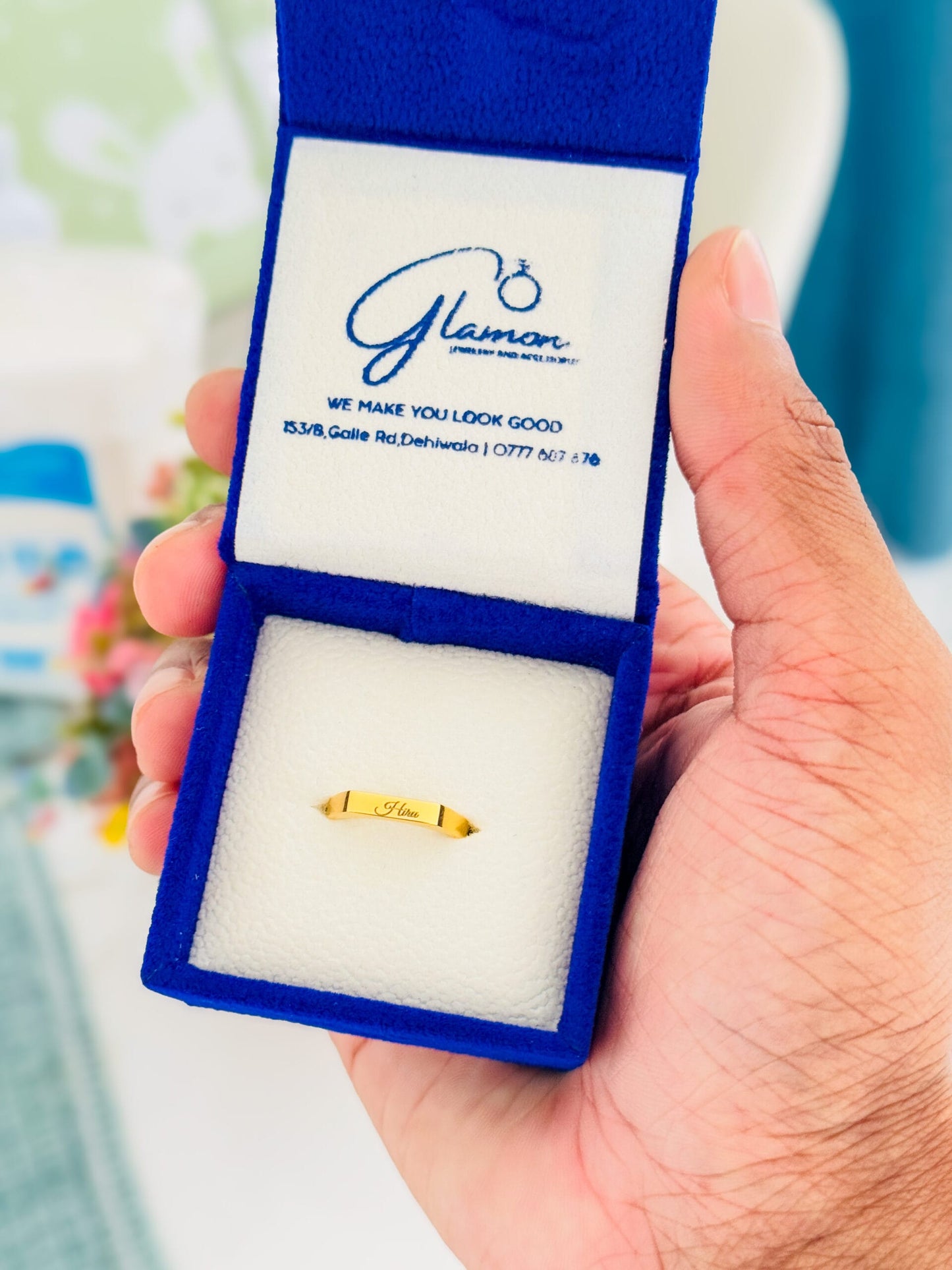 Glamon Name Engraved Customized Ring For Girlfriend Gift High Quality -GOLD