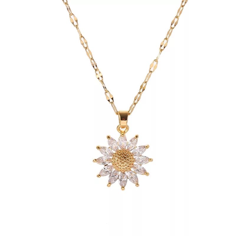 Sunflower necklace for girls