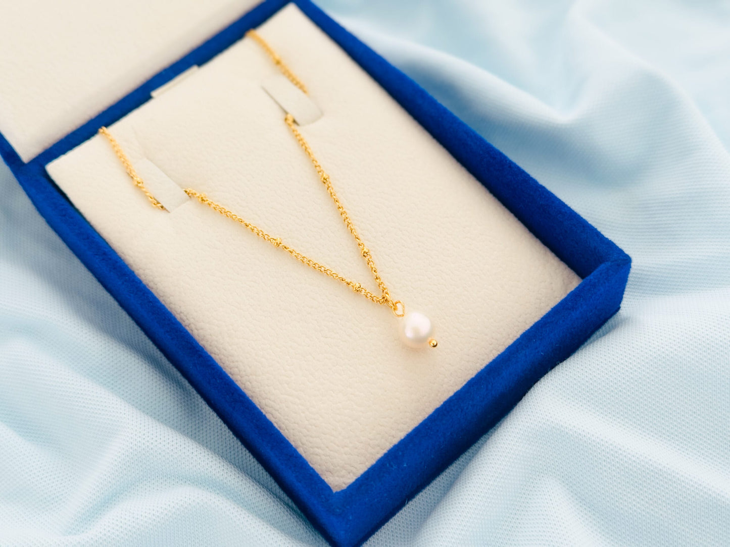 Glamon River Glow Nature Pearl Necklace For Girls - Waterproof -Perfect Gift-High Quality