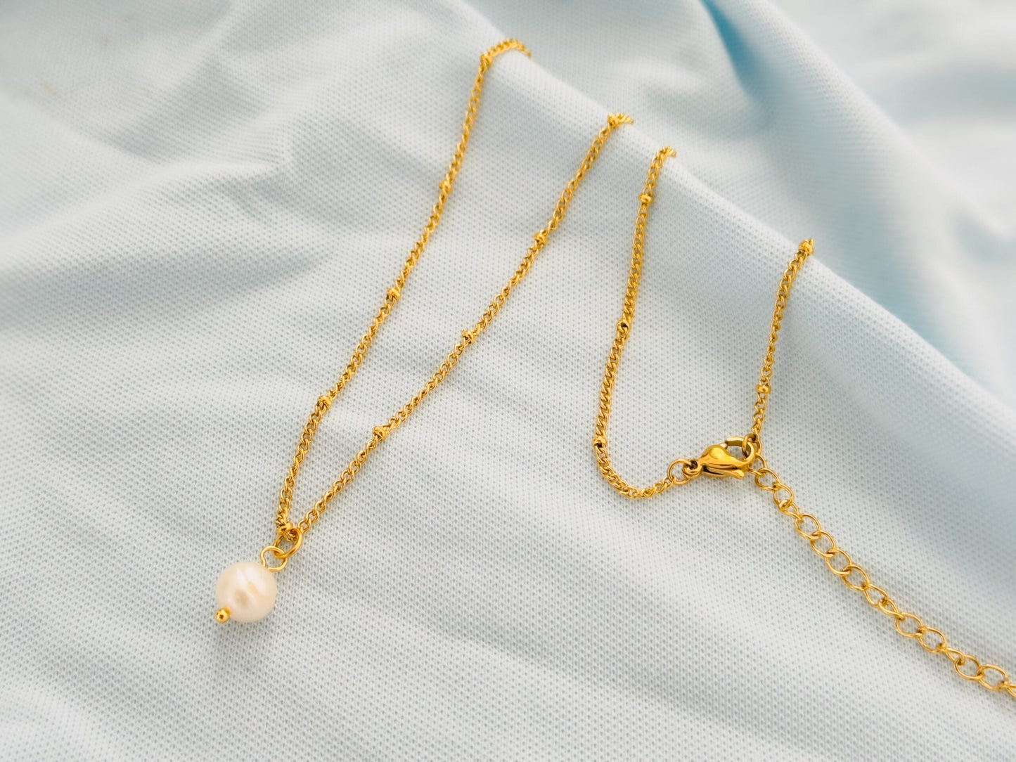 Glamon River Glow Nature Pearl Necklace For Girls - Waterproof -Perfect Gift-High Quality