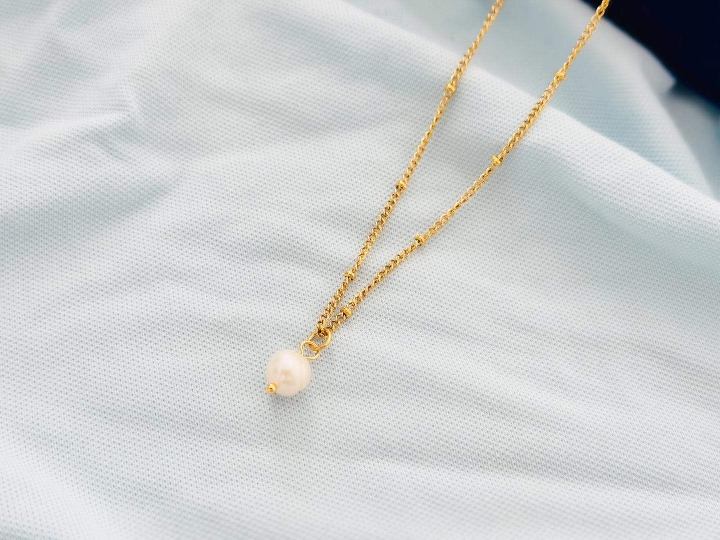 Glamon River Glow Nature Pearl Necklace For Girls - Waterproof -Perfect Gift-High Quality