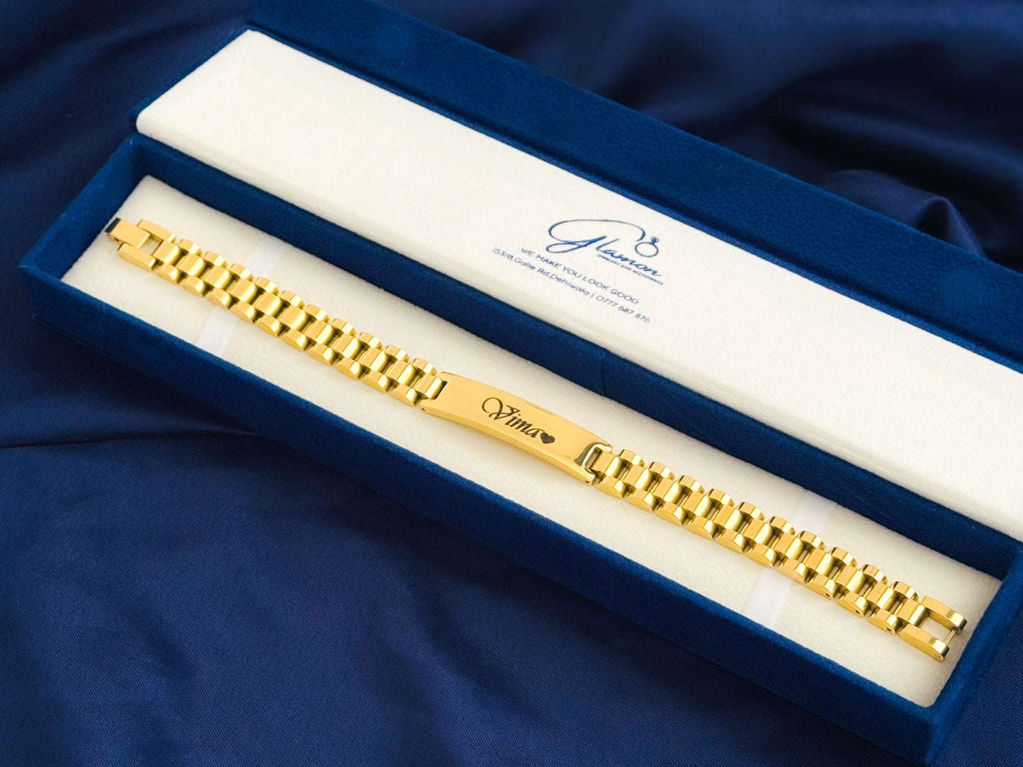 Glamon Name Bracelet For Men -GOLD
