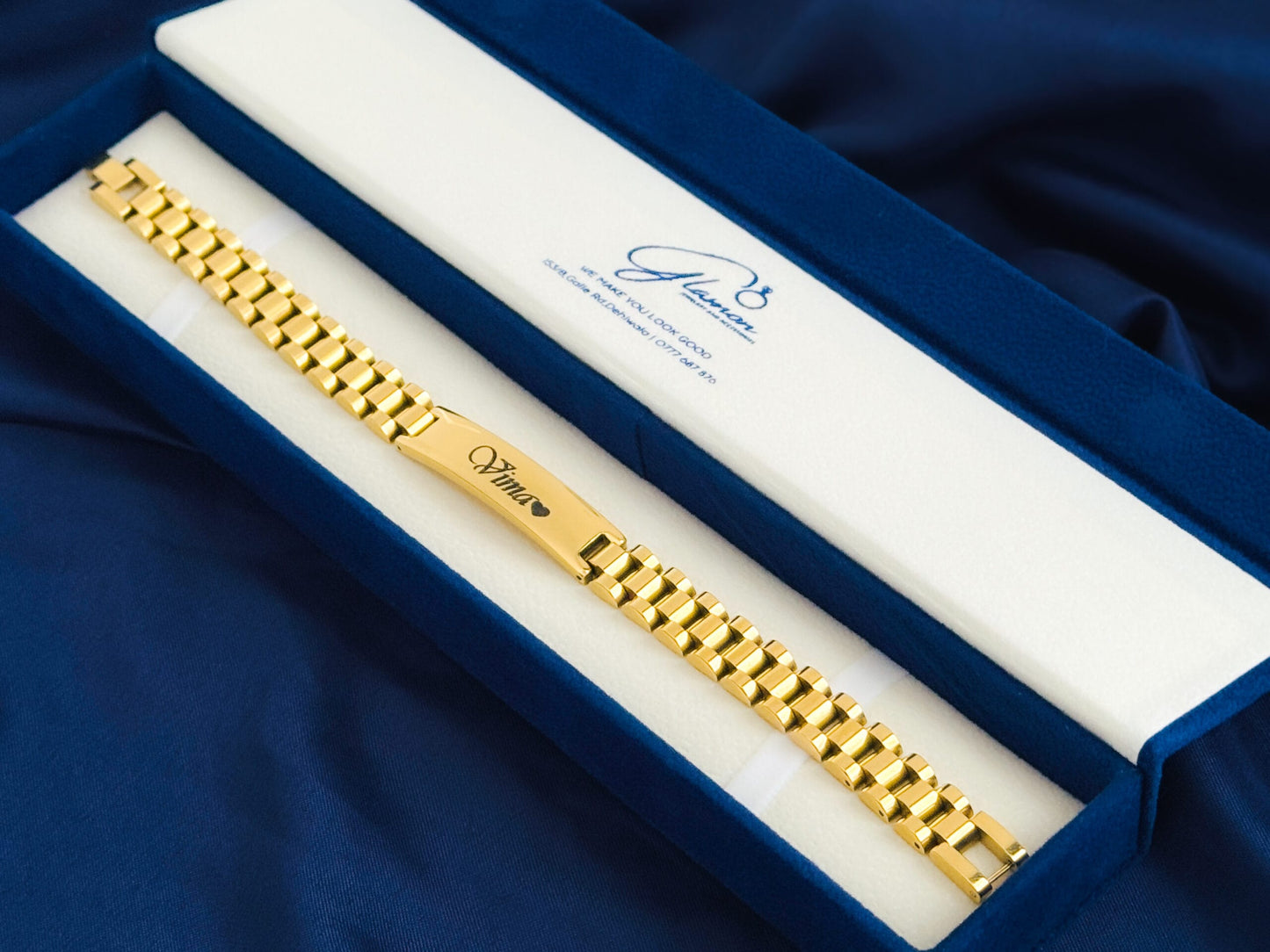Glamon Name Bracelet For Men -GOLD