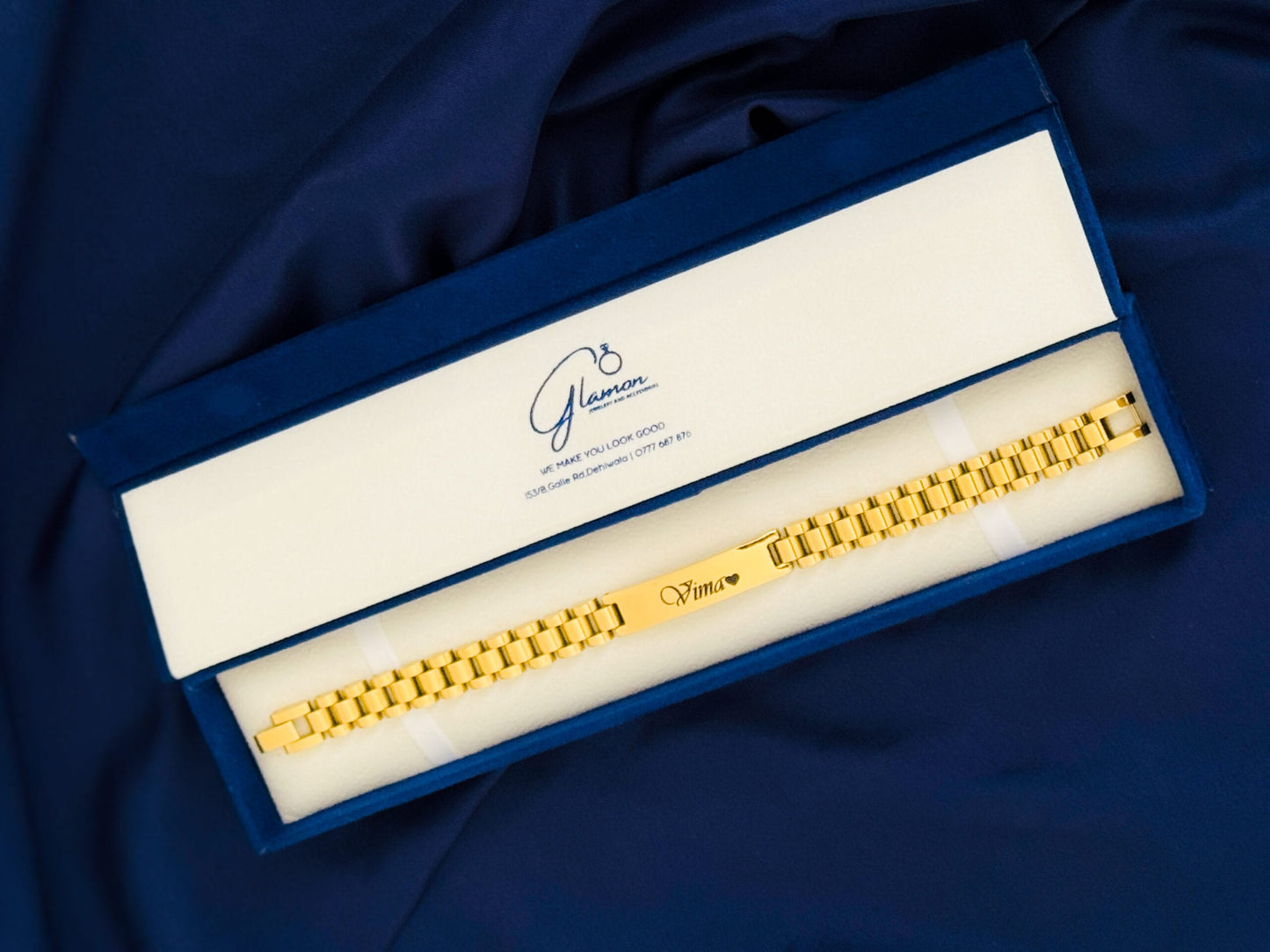 Glamon Name Bracelet For Men -GOLD