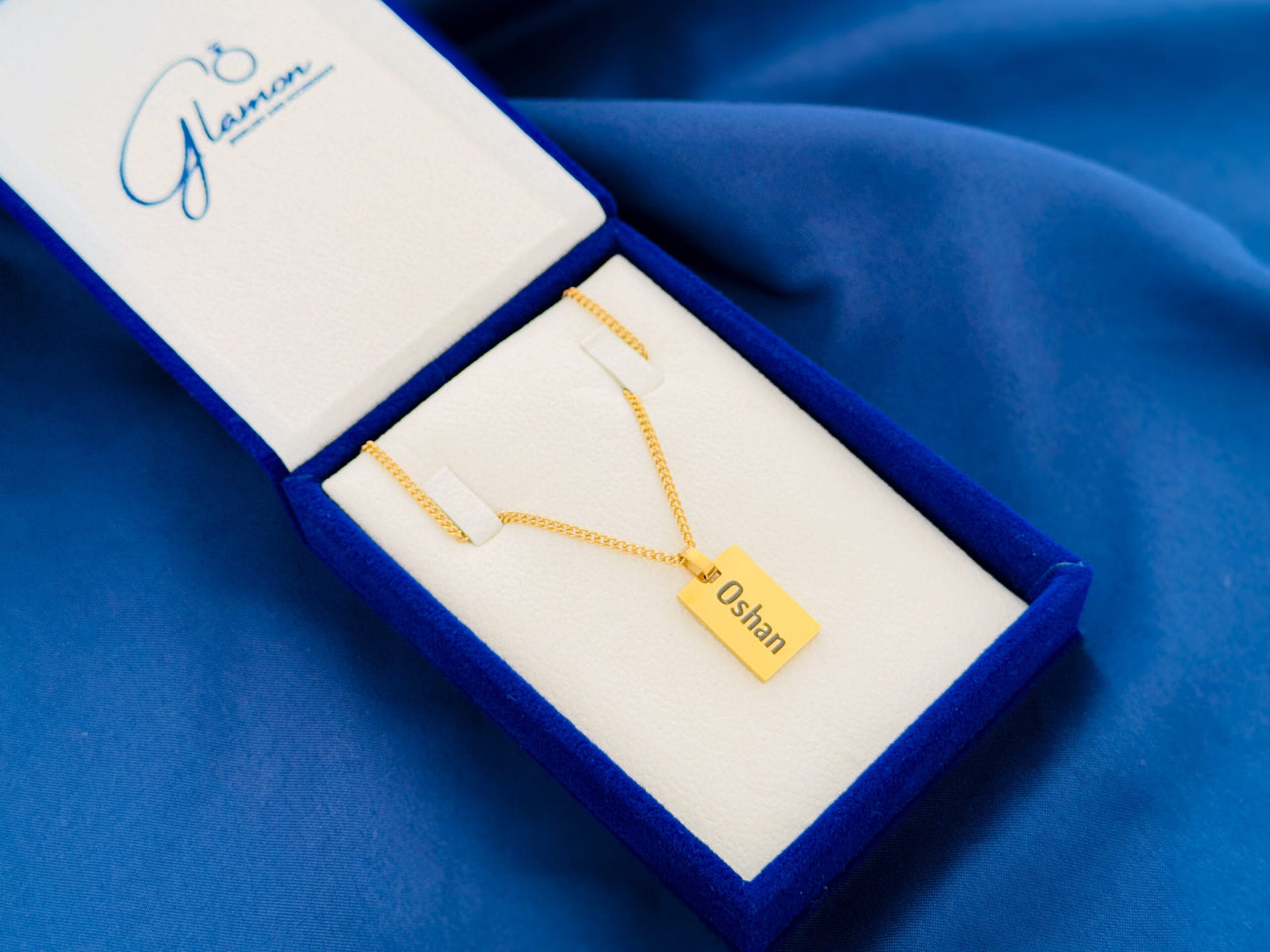 Name Necklace Customized Gold Color Pendant Necklace For Men Women-High Quality -Waterproof-Free Box