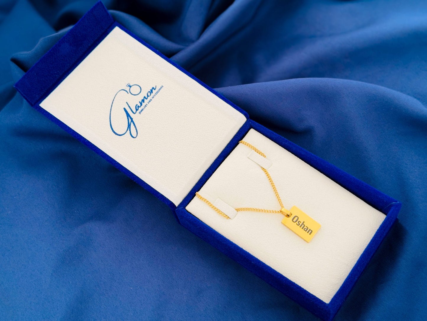 Name Necklace Customized Gold Color Pendant Necklace For Men Women-High Quality -Waterproof-Free Box