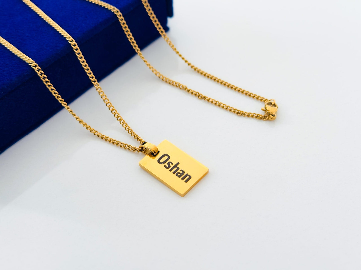 Name Necklace Customized Gold Color Pendant Necklace For Men Women-High Quality -Waterproof-Free Box