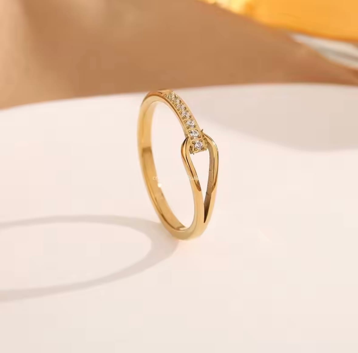 Glamon Nexus Ring For Girls - High Quality Waterproof Gold Coated