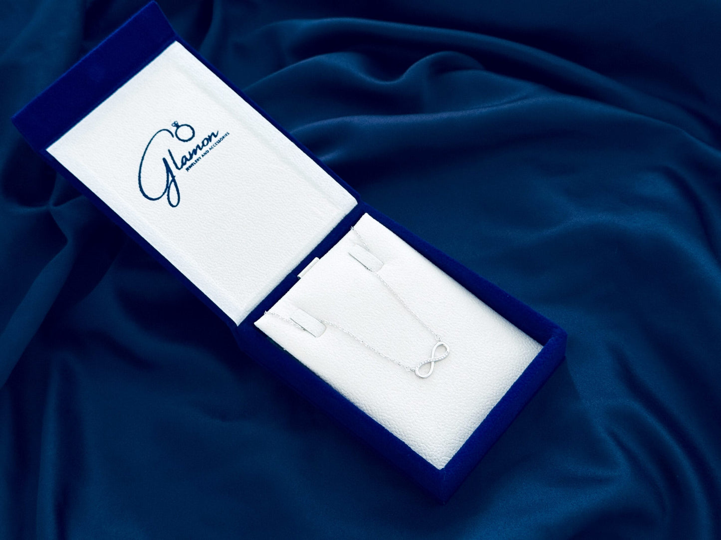 925 Pure Silver Infinity Design Necklace With Sparkling Zircons Timeless Elegance and Symbol of Eternal Love Necklace For Girls Gift