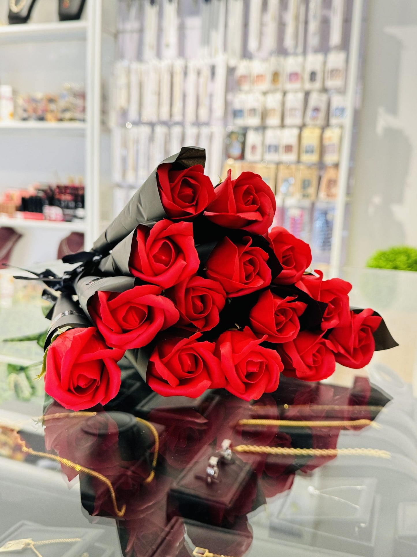 Roses Soap Flowers 1 piece Romantic Valentines Mother's Day Gift Wedding Bouquet Home Decorations Artificial Fake Flowers