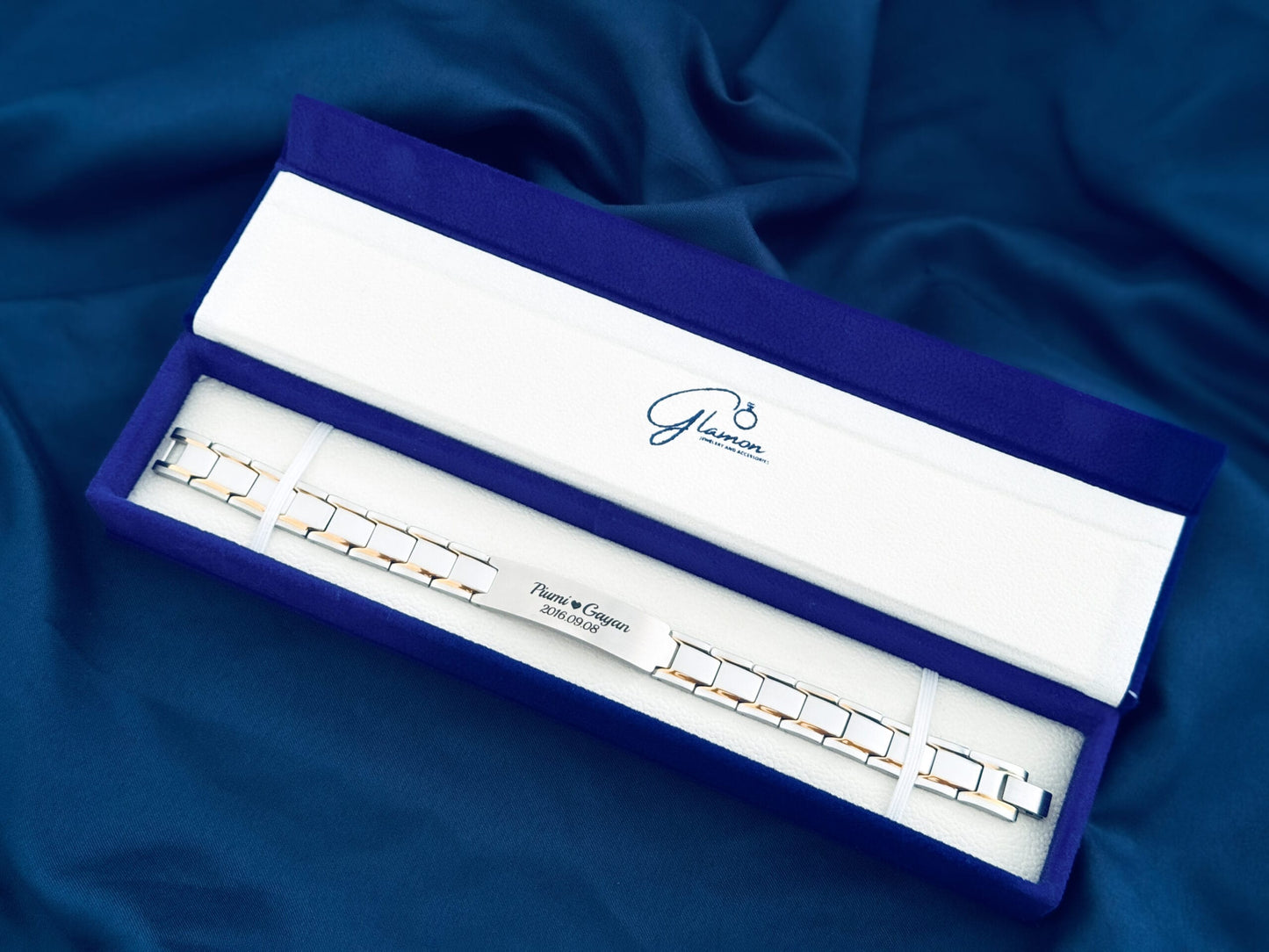 Glamon Alpha Band Customized Name Bracelet For Men - Jewellery Gift For Boys