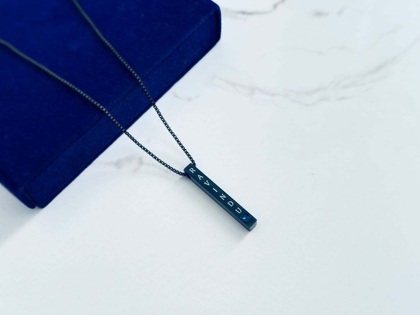 High Quality Customized Name Necklace For Men - BLACK