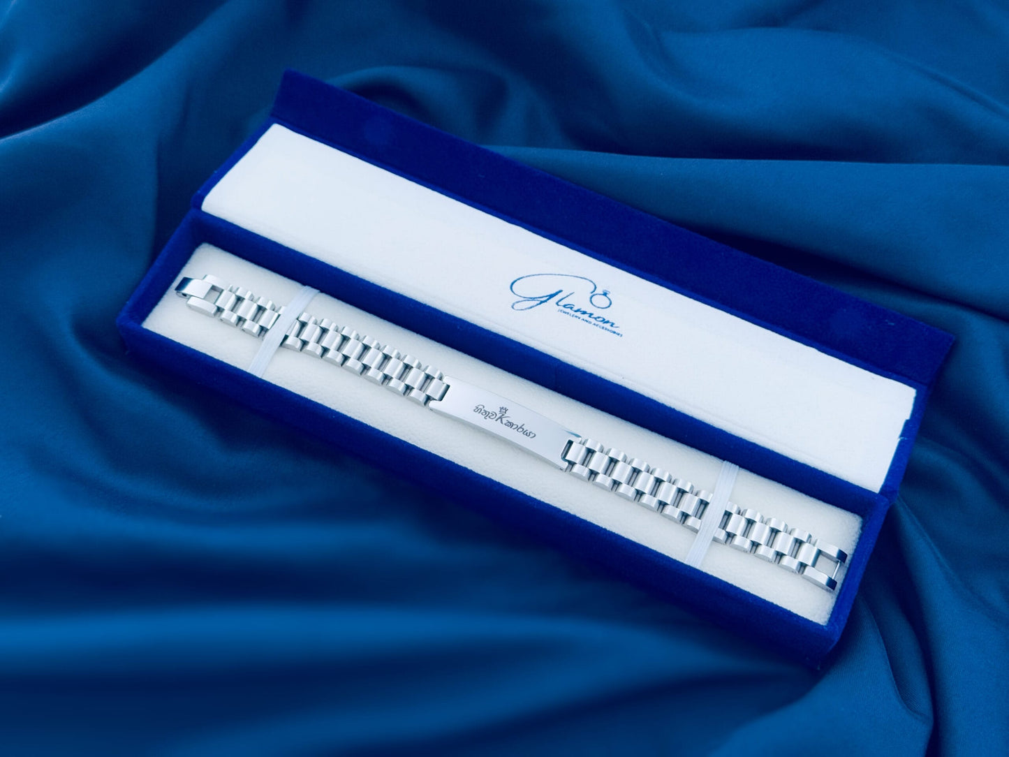Sinhala Letters Customized Name Bracelet For Men - SILVER - High Quality Waterproof Jewellery Valentine Birthday Gift Boys