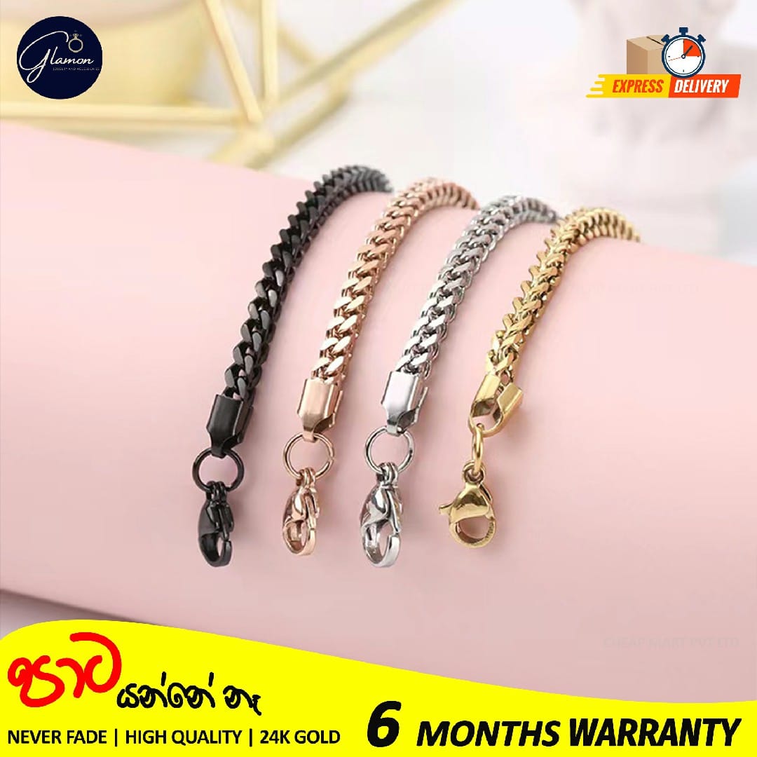Diamond cut franco chain 3mm Thick Stainless Steel Necklace for men women Gold/Silver/Black chain