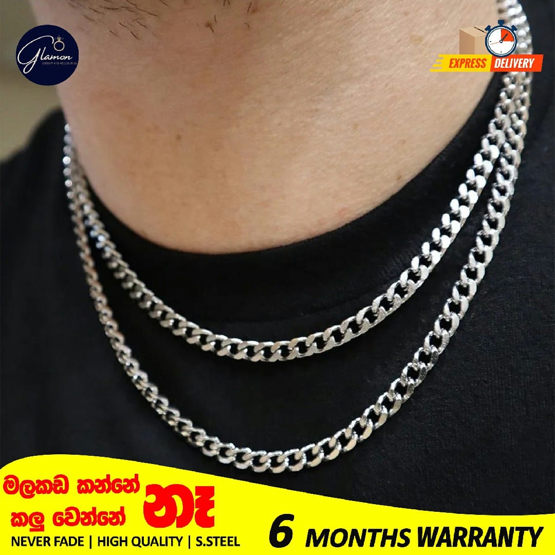 Stainless Steel Cuban Link Necklace For Men Women High Quality Waterproof Necklace