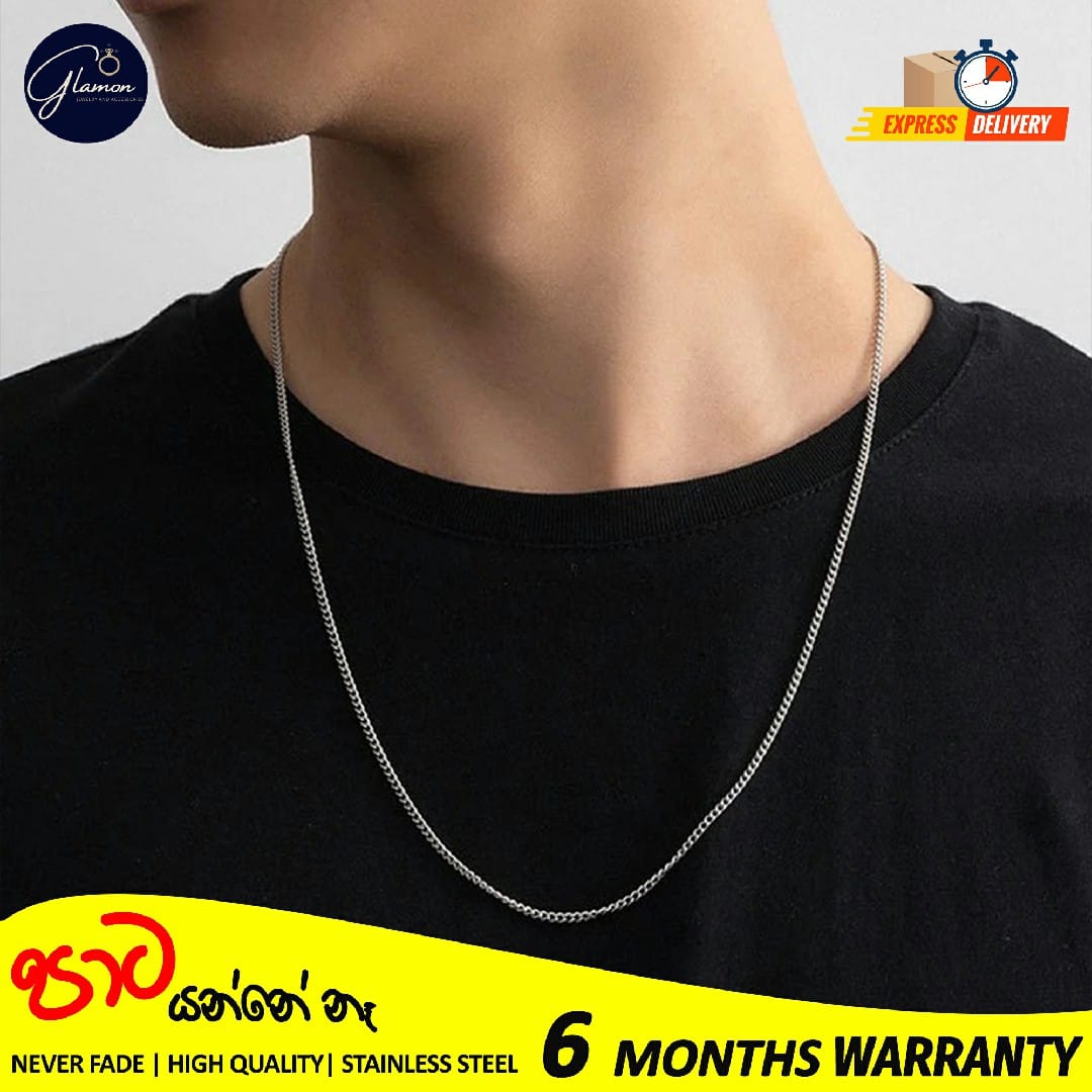 2mm Stainless Steel Cuban Link Chain Necklace for Men and Women High Quality Silver/Gold chain for men necklace