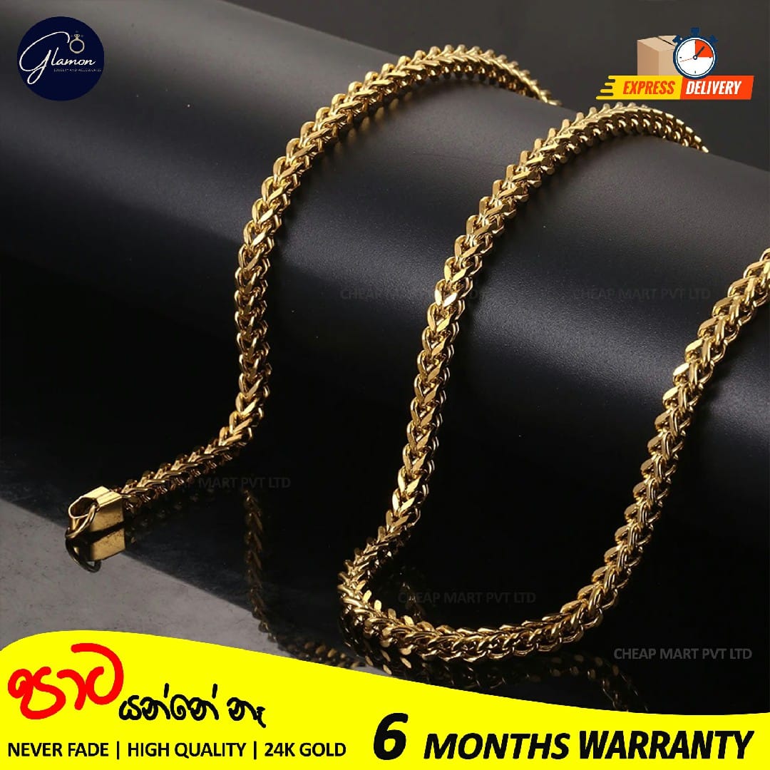 Diamond cut franco chain 3mm Thick Stainless Steel Necklace for men women Gold/Silver/Black chain