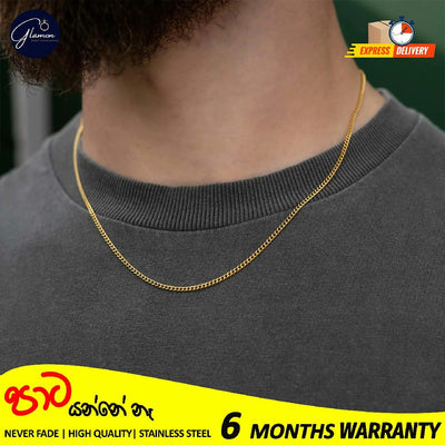 2mm Stainless Steel Cuban Link Chain Necklace for Men and Women High Quality Silver/Gold chain for men necklace
