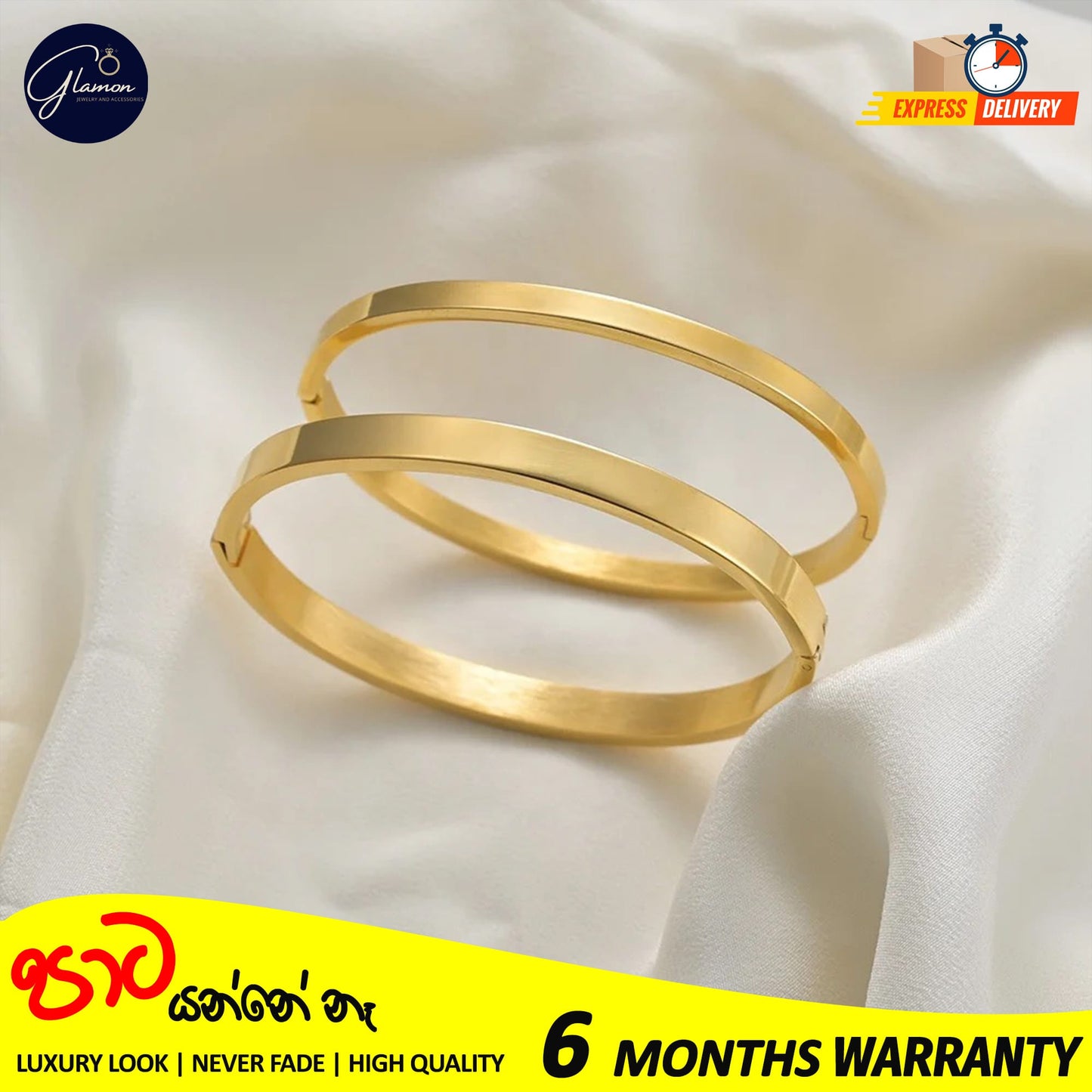 High Polished Plain Gold Bangle For Women Men Stainless Steel