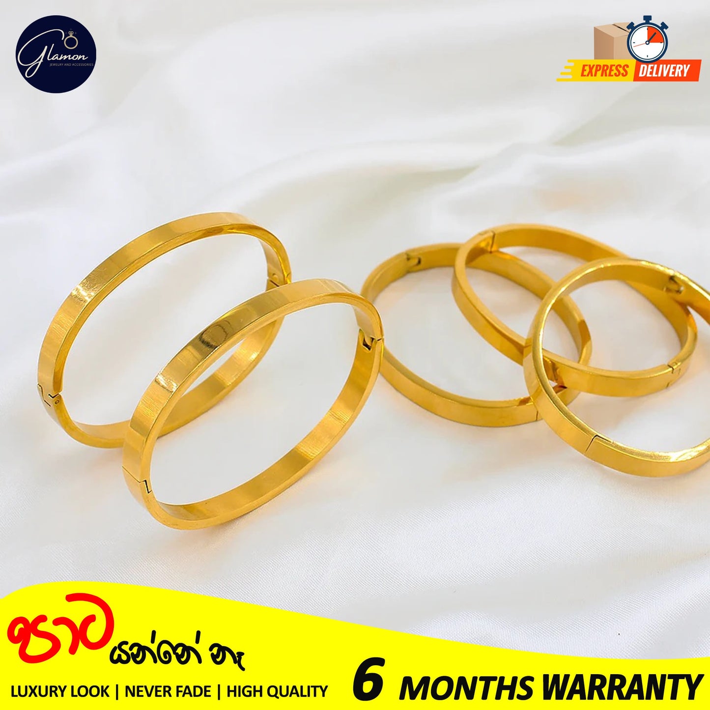 High Polished Plain Gold Bangle For Women Men Stainless Steel
