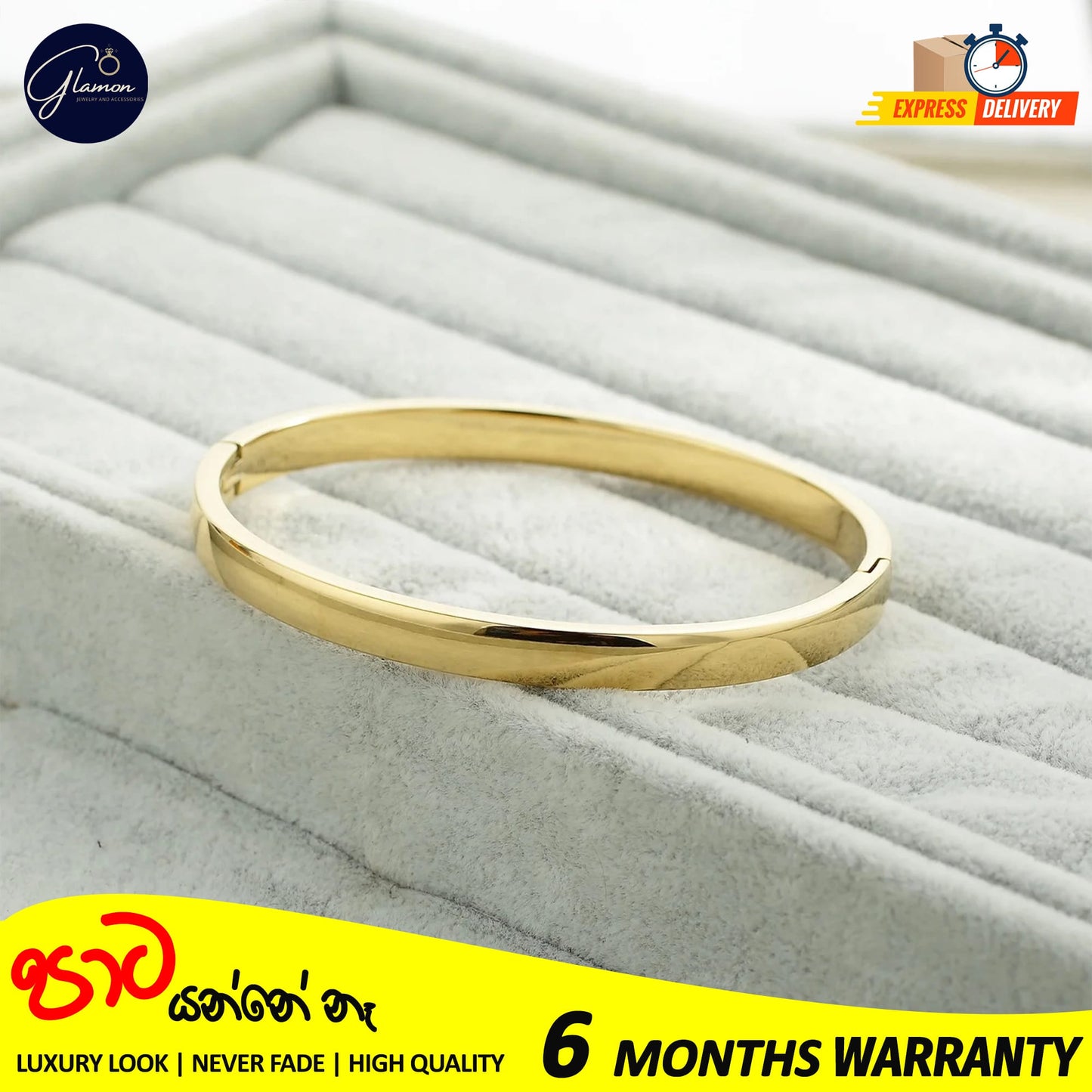 High Polished Plain Gold Bangle For Women Men Stainless Steel