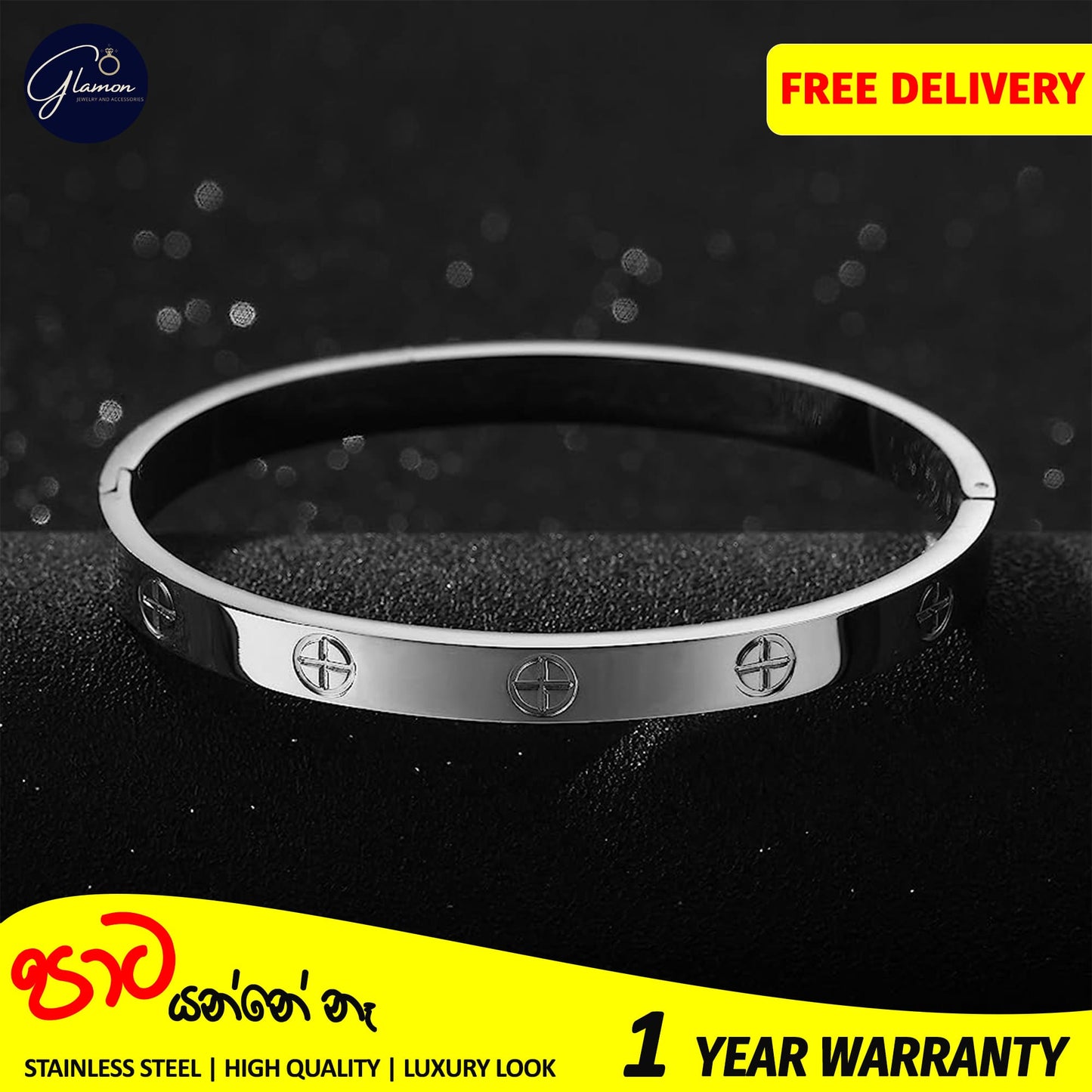 Glamon Cartier Bangle For Women Men Bracelets High Quality 316L Stainless Steel Silver Bracelet For Girls Luxury Jewellery